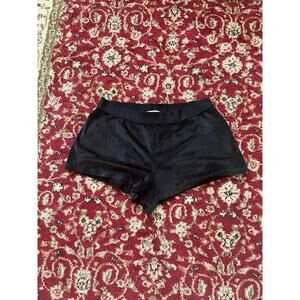Juicy Couture Black Velour Sleepwear Shorts – Rhinestone “Juicy” Logo, Size M
